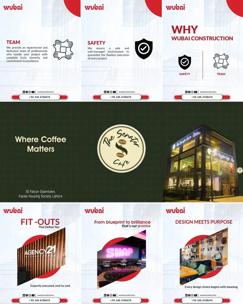 Wubai Construction brand identity